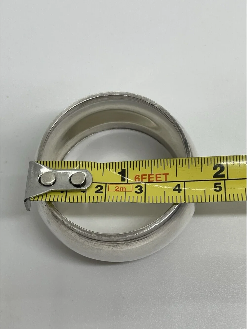 Silver Metal Soft Rounded Napkin Rings Set Of 6